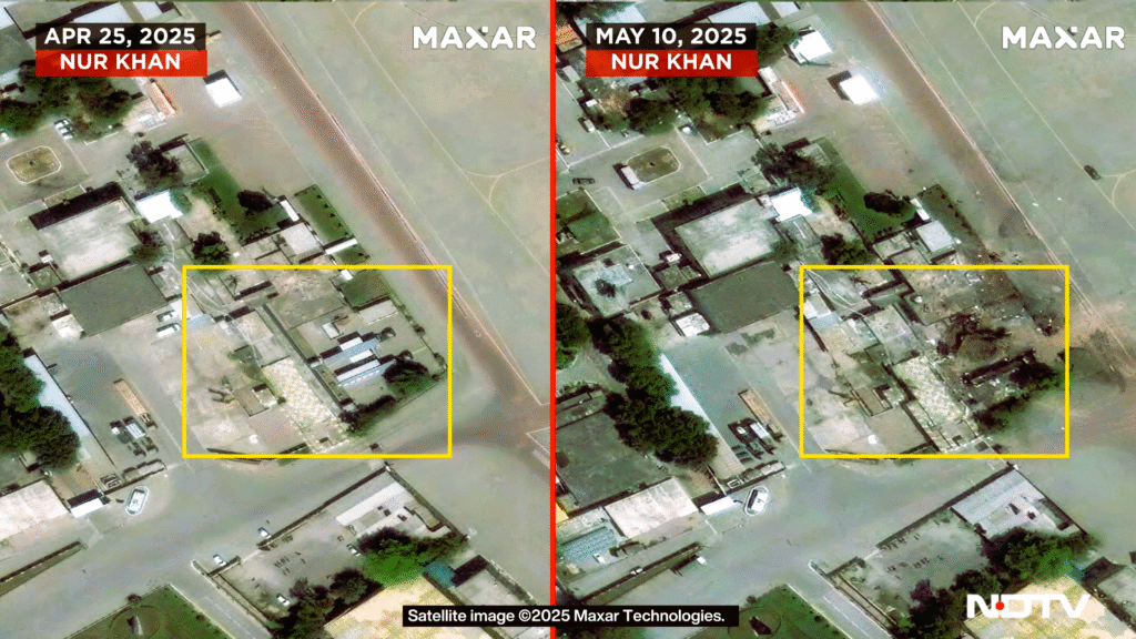 Bharat ke hamle se pehle aur baad — Pakistan ke airbase ki hairaan kar dene wali satellite tasveeren!