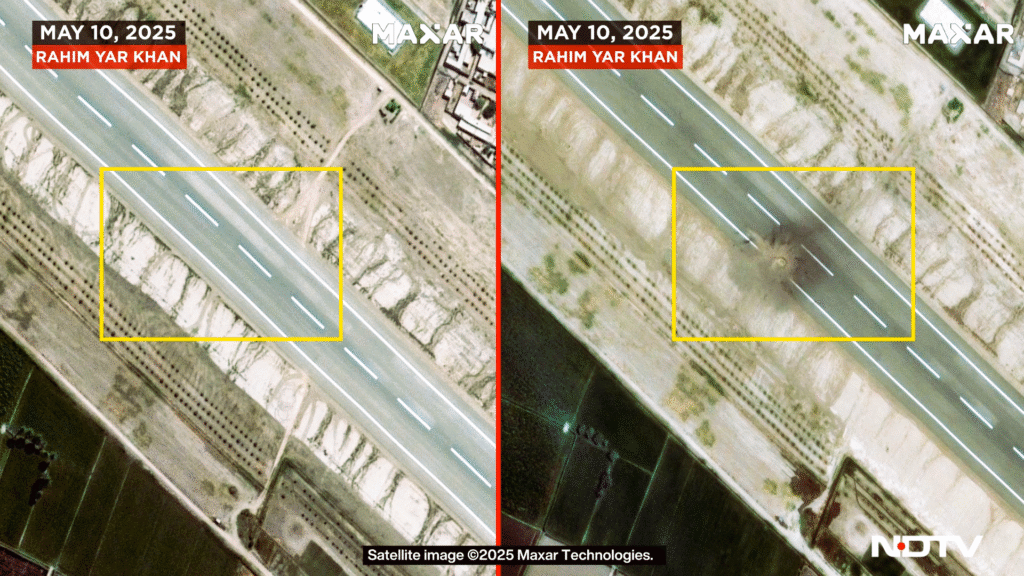 Bharat ke hamle se pehle aur baad — Pakistan ke airbase ki hairaan kar dene wali satellite tasveeren!