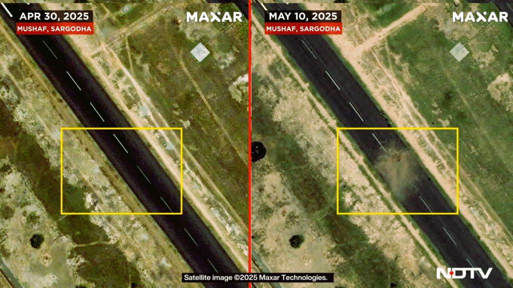 Bharat ke hamle se pehle aur baad — Pakistan ke airbase ki hairaan kar dene wali satellite tasveeren!