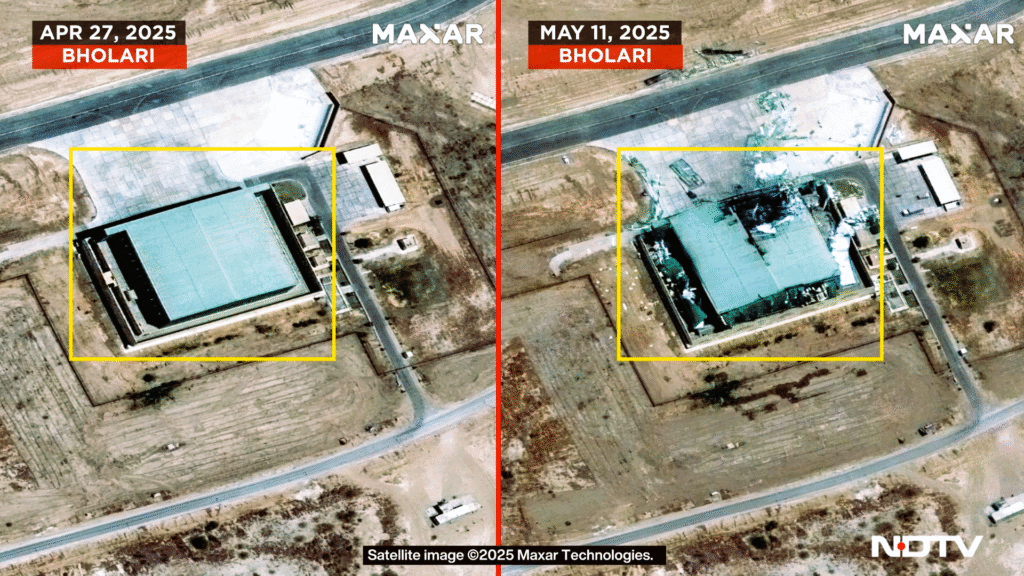 Bharat ke hamle se pehle aur baad — Pakistan ke airbase ki hairaan kar dene wali satellite tasveeren!